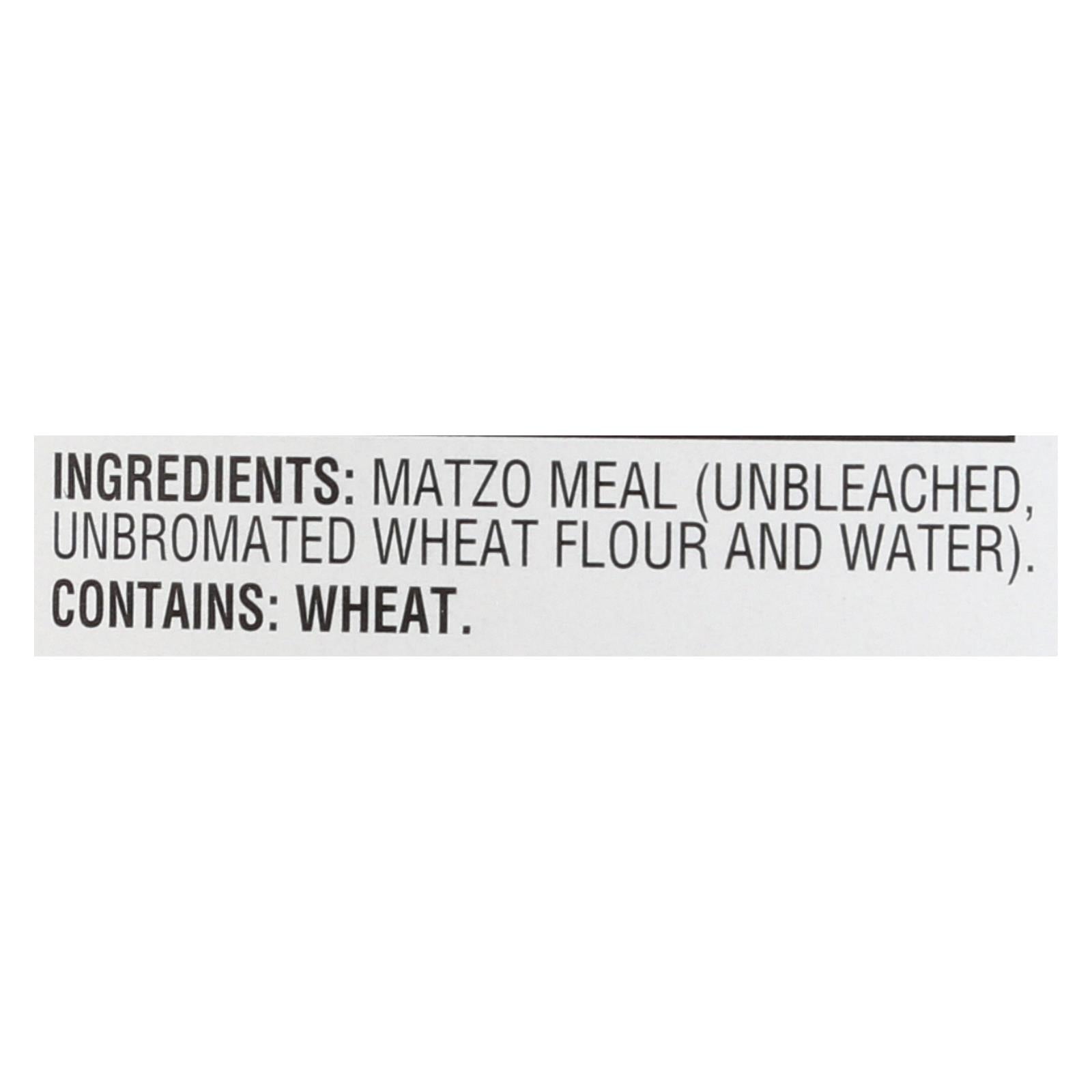 Manischewitz - Matzo Meal - Case Of 12 - 16 Oz. - Maras Green