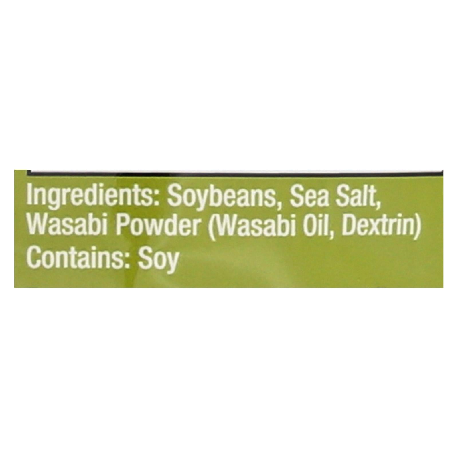 Seapoint Farms Dry Roasted Edamame - Spicy Wasabi - Case Of 12 - 3.5 Oz. - Maras Green