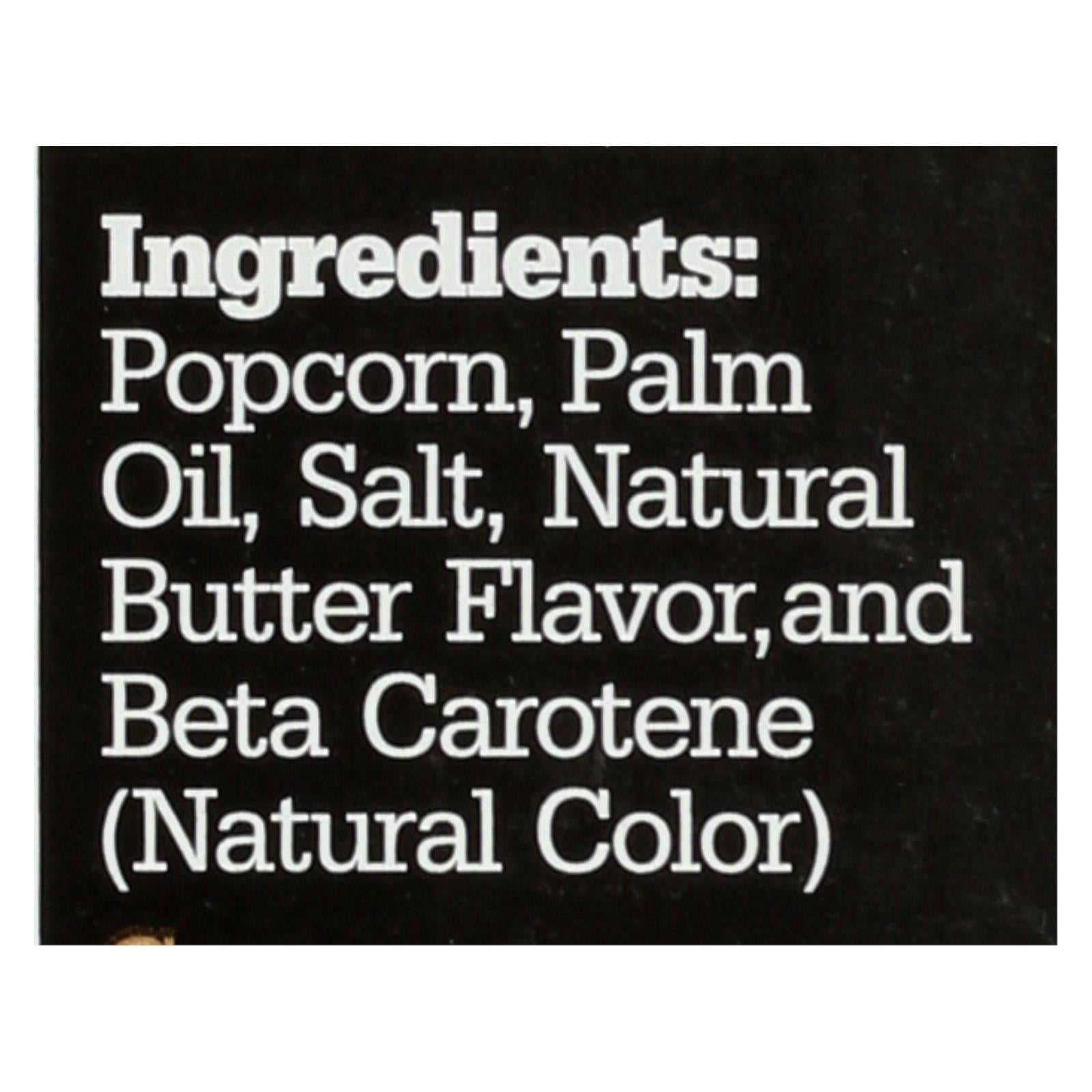 Black Jewell Microwave Popcorn - Butter - Case Of 6 - 3 - 3.5 Oz. Bags Each - 10.5 Oz. - Maras Green