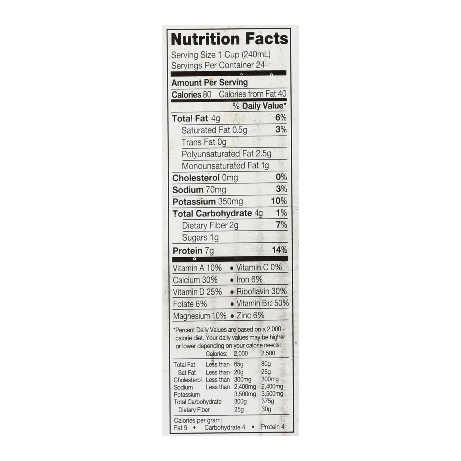 Silk Organic Soymilk - Unsweetened - Case Of 6 - 32 Fl Oz. - Maras Green