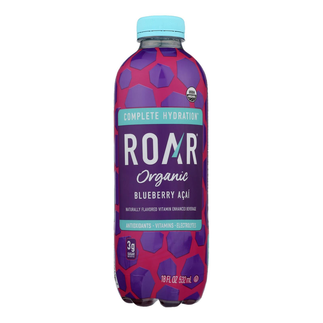 Roar Organic - Water Blueberry Acai - Case Of 12-18 Fz - Maras Green