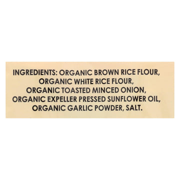 Edward And Sons Brown Rice Snaps - Toasted Onion - Case Of 12 - 3.5 Oz. - Maras Green