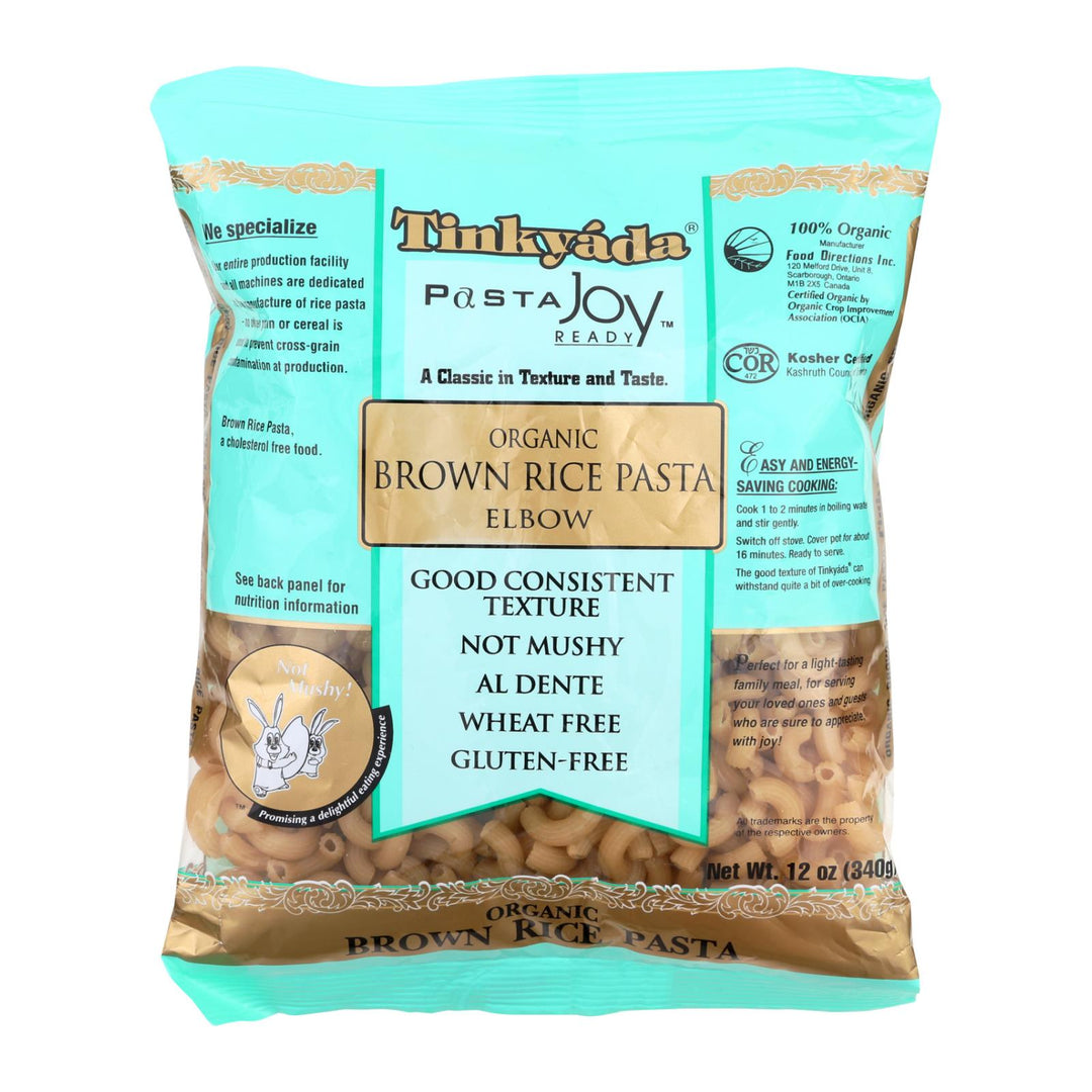 Tinkyada Organic Brown Rice Pasta - Elbows - Case Of 12 - 12 Oz - Maras Green