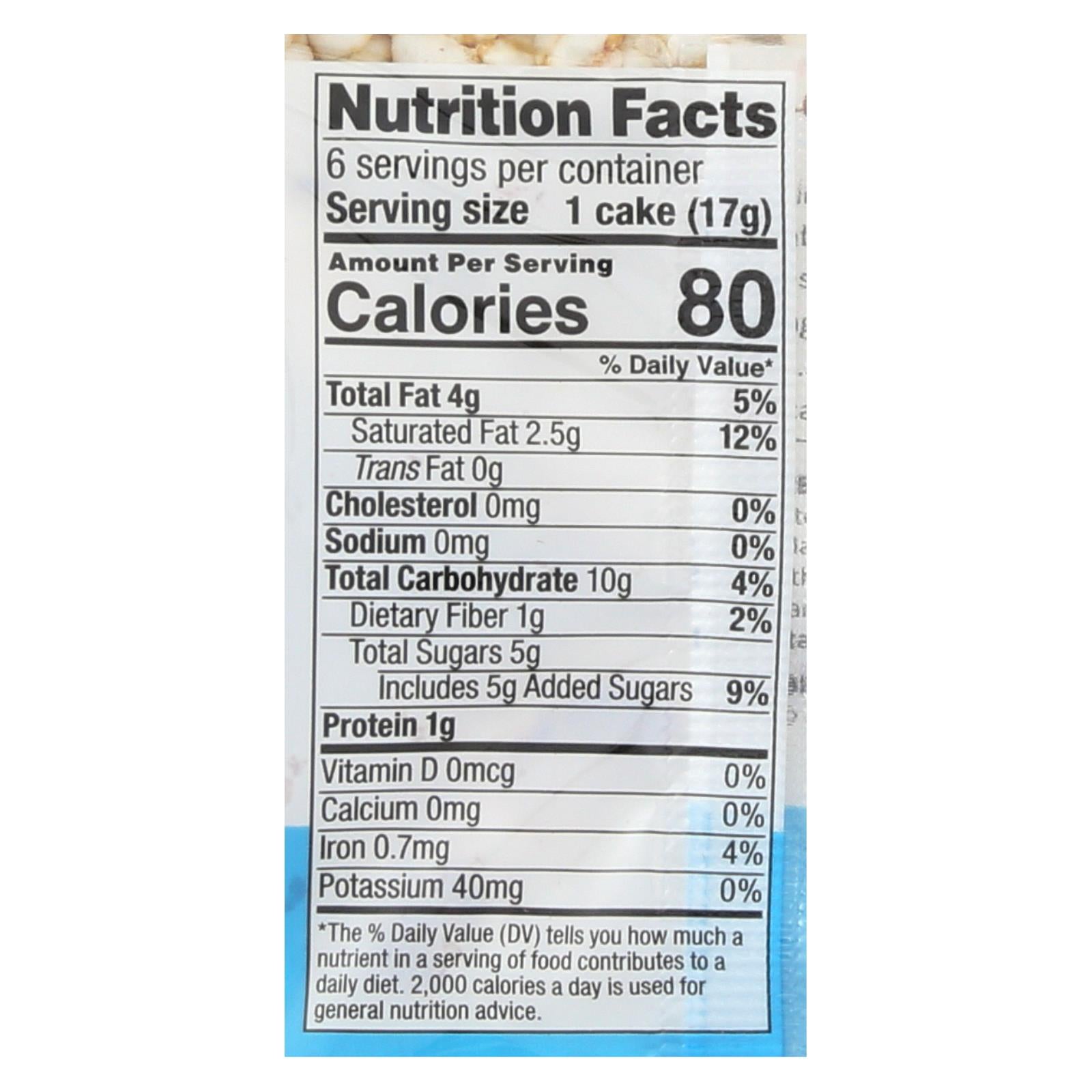 Element Organic Dipped Rice Cakes - Dark Chocolate - Case Of 6 - 3.5 Oz - Maras Green