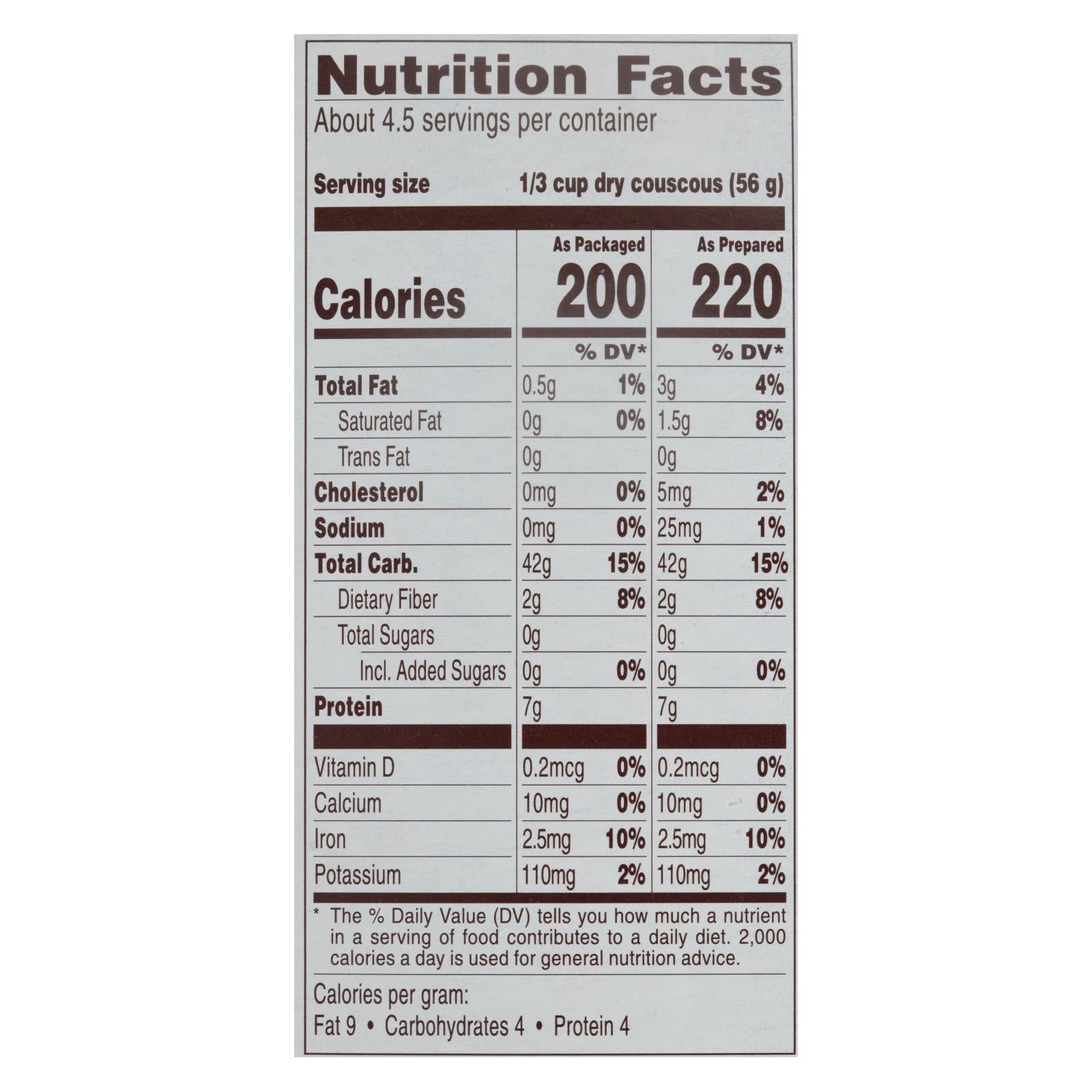 Near East Couscous Mix - Case Of 12 - 10 Oz. - Maras Green