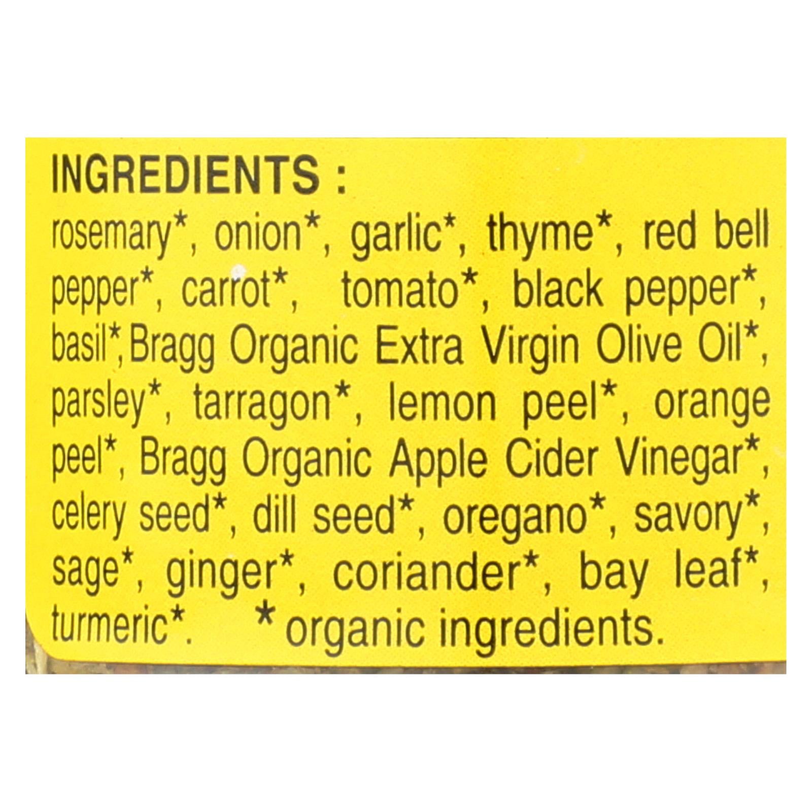 Bragg - Seasoning - Organic - Bragg - Sprinkle - Natural Herbs And Spices - 1.5 Oz - Case Of 12 - Maras Green