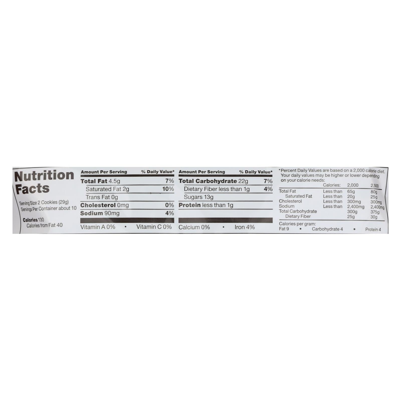 Glutino Vanilla Creme Cookies - Case Of 12 - 10.5 Oz. - Maras Green