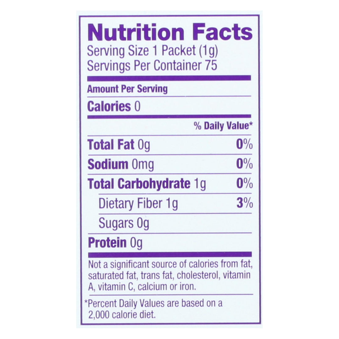 Wholesome Sweeteners Stevia - Organic - 75 Count - Case Of 6 - Maras Green