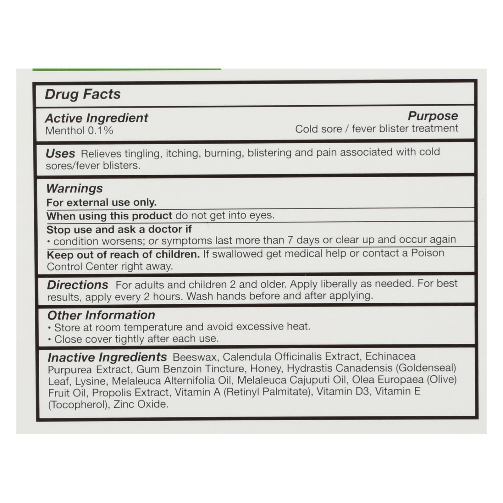 Quantum Superlysine Plus Cold Sore Treatment - 0.75 Oz - Maras Green