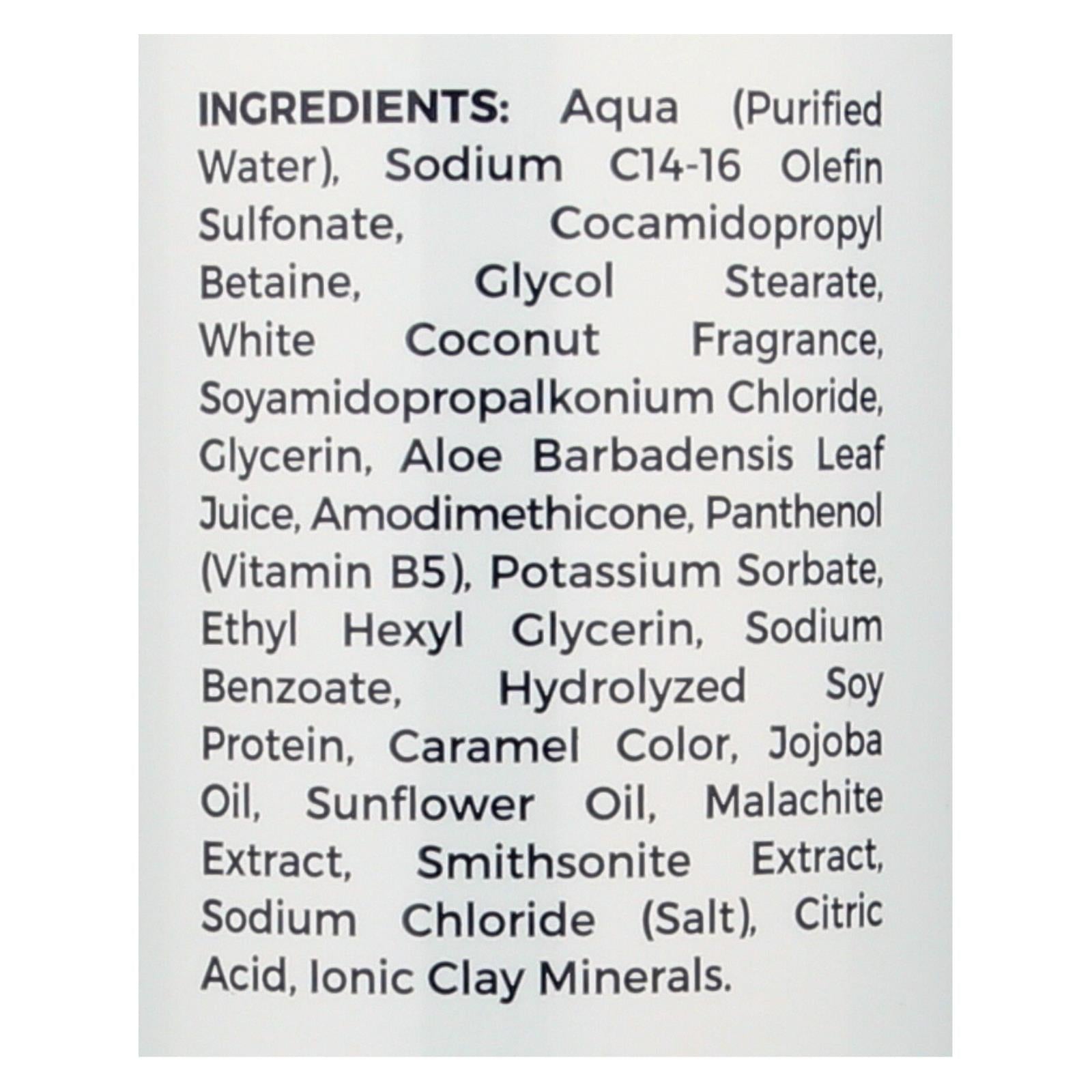 Zion Health Adama Minerals Shampoo - White Coconut - 16 Fl Oz - Maras Green