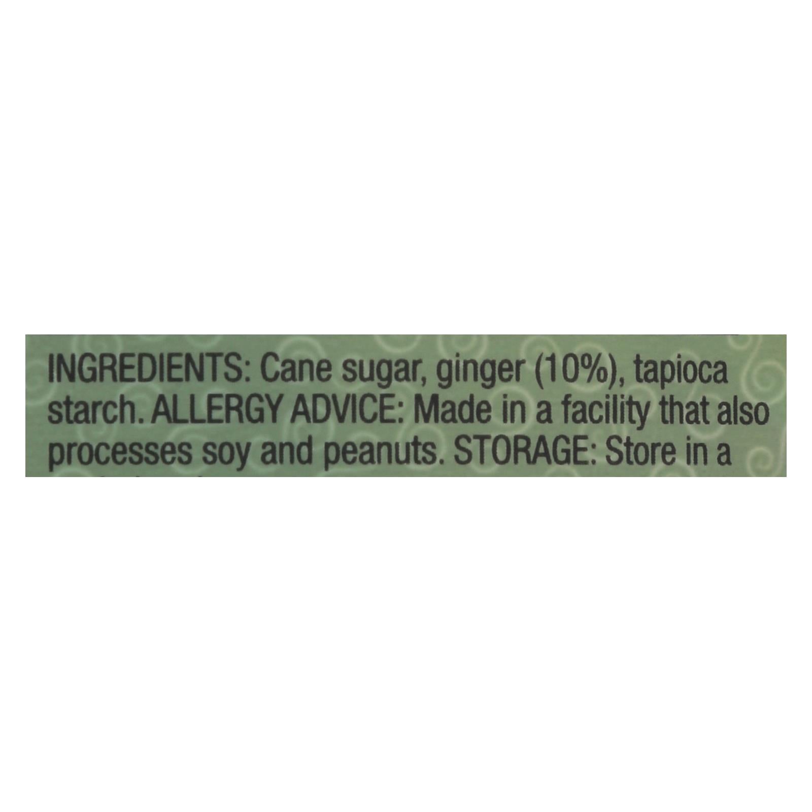 Ginger People - Gin Gins Chewy Ginger Candy - Original - Case Of 12 - 3 Oz. - Maras Green