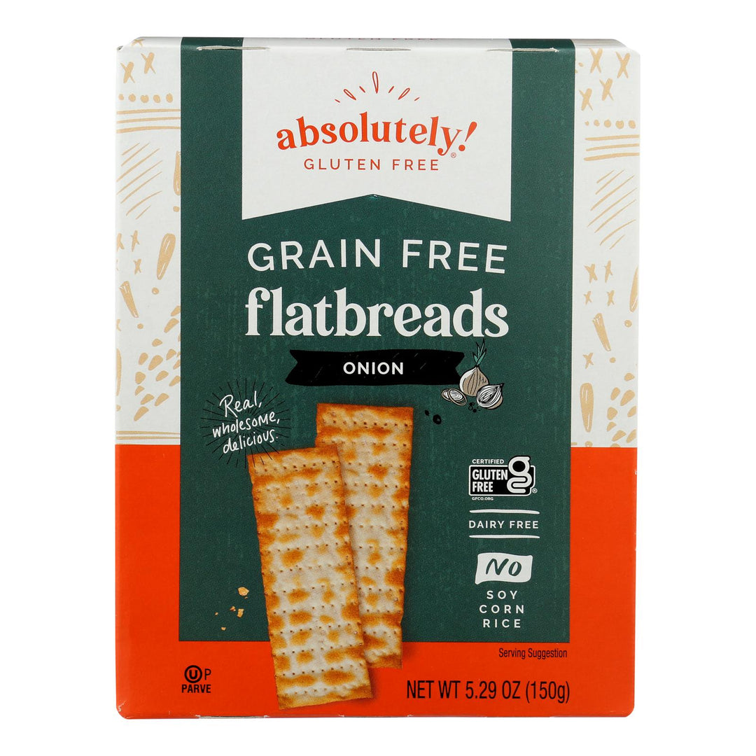 Absolutely Gluten Free - Flatbread - Toasted Onion - Case Of 12 - 5.29 Oz. - Maras Green