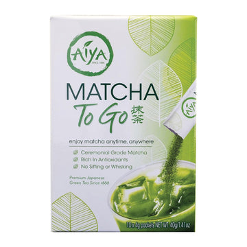 Aiya Tea - Stick - Matcha To Go - Case Of 8 - 10 Count - Maras Green