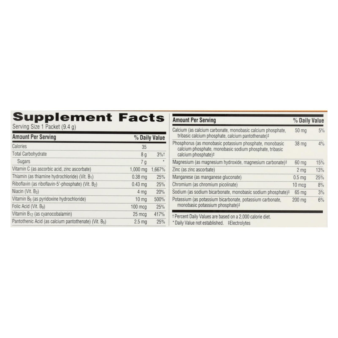 Alacer - Emergen - c Vitamin C Fizzy Drink Mix Tangerine - 1000 Mg - 30 Packets - Maras Green
