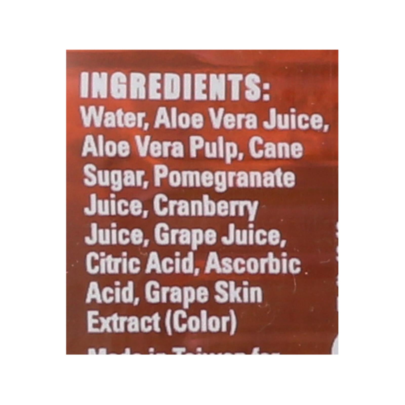 Alo Original Enrich Aloe Vera Juice Drink - Pomegranate And Cranberry - Case Of 12 - 16.9 Fl Oz. - Maras Green