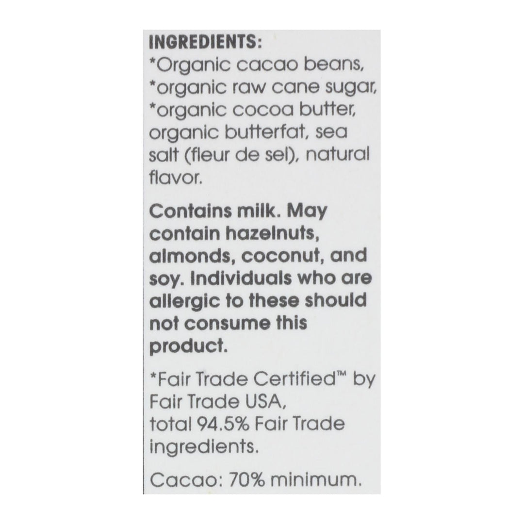 Alter Eco Americas Chocolate - Organic - Dark Salted Brown Butter - 2.82 Oz - Case Of 12 - Maras Green