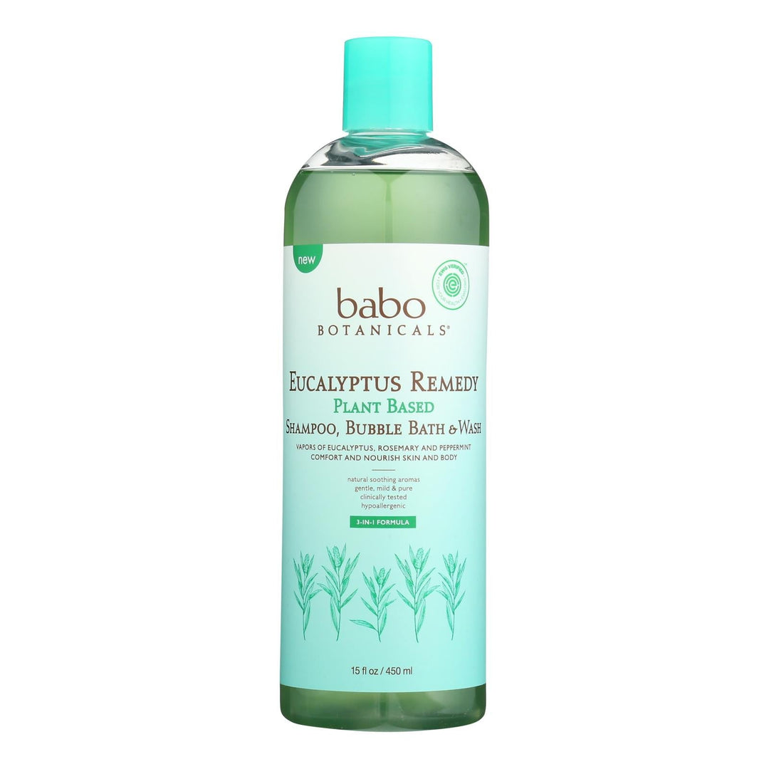 Babo Botanicals - Shamp&wash Euclpts Remdy - 1 Each - 15 Fz - Maras Green