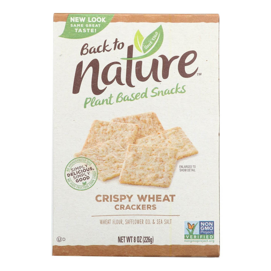 Back To Nature Crispy Crackers - Wheat - Case Of 6 - 8 Oz. - Maras Green