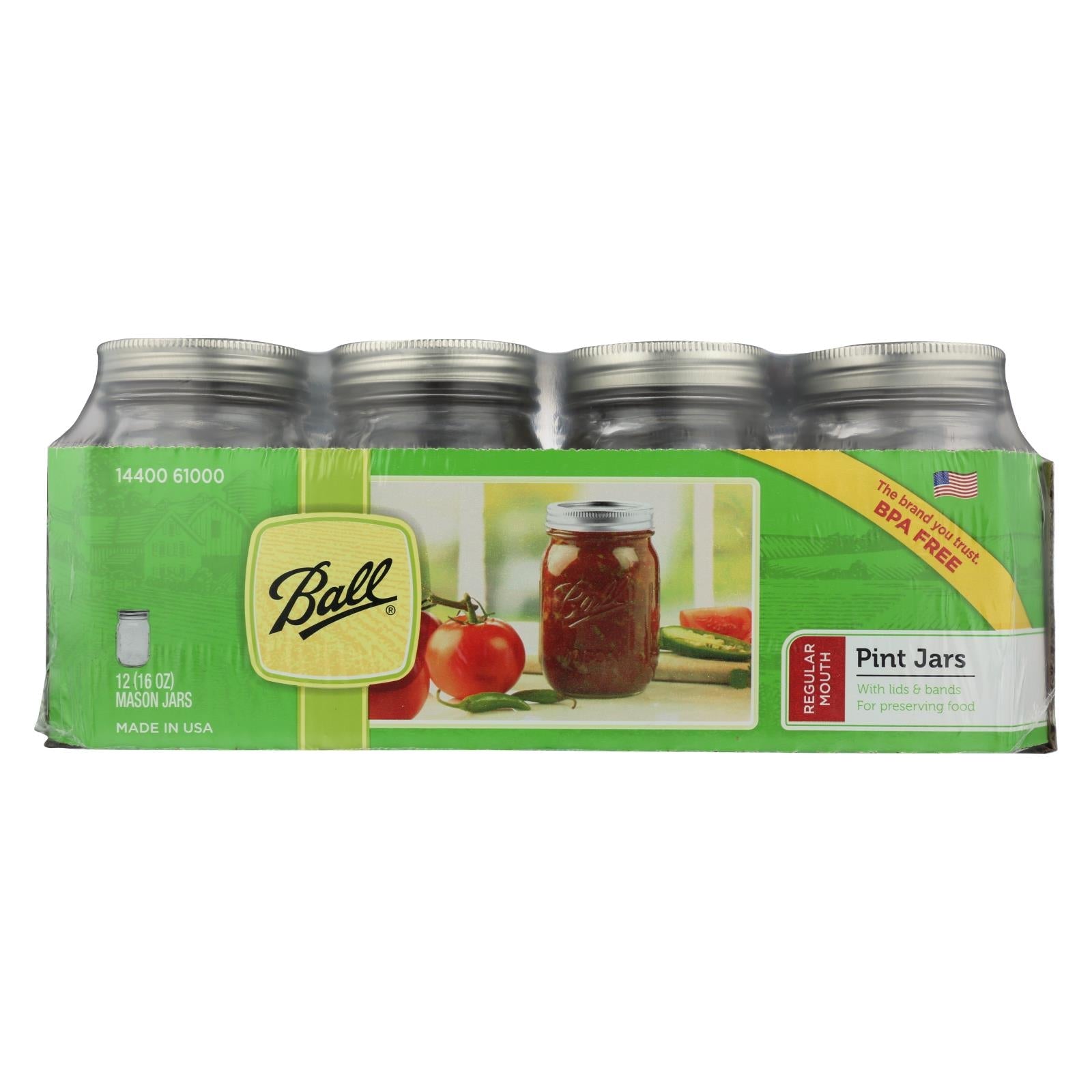Ball Canning Mason Canning Jar Set - Case Of 1 - 12 Count - Maras Green