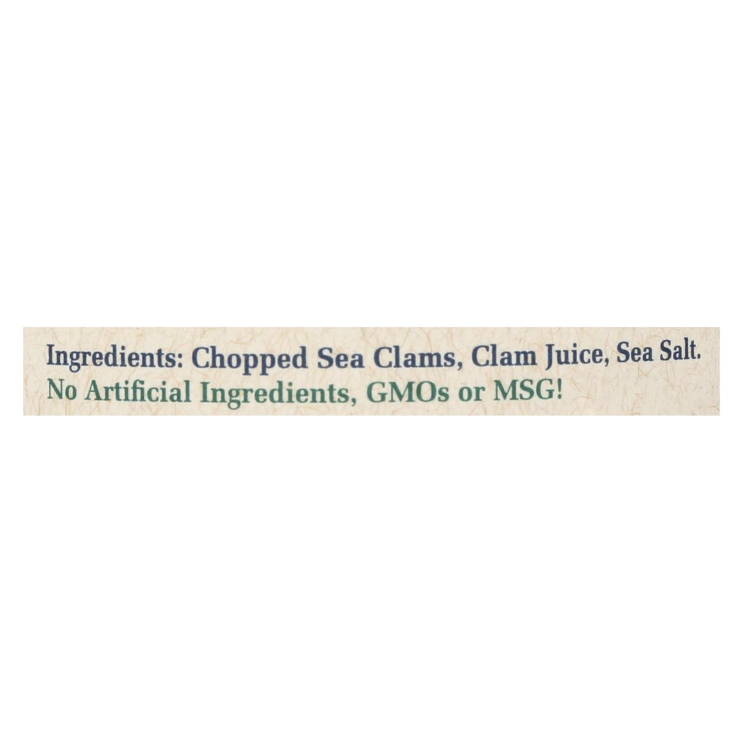 Bar Harbor - Chopped Clams - Case Of 12 - 6.5 Oz. - Maras Green