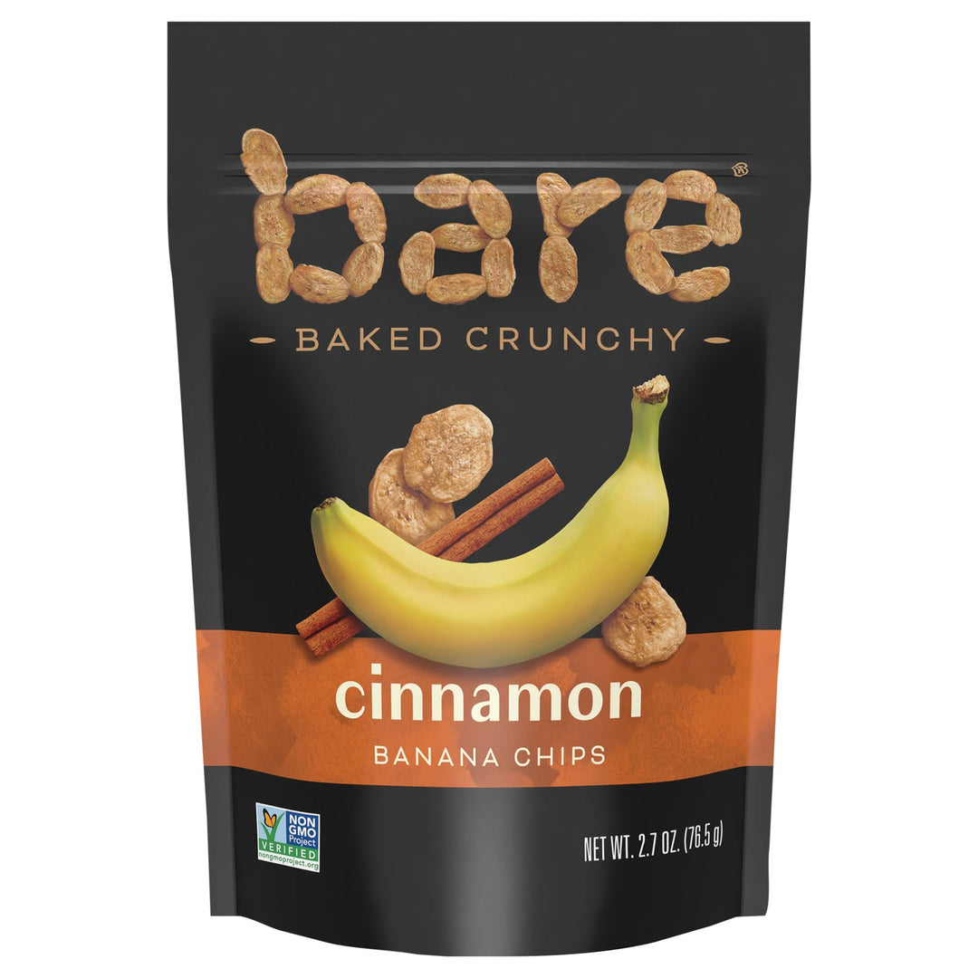 Bare Fruit - Banana Chips Cinnamon - Case Of 12 - 2.7 Ounces - Maras Green