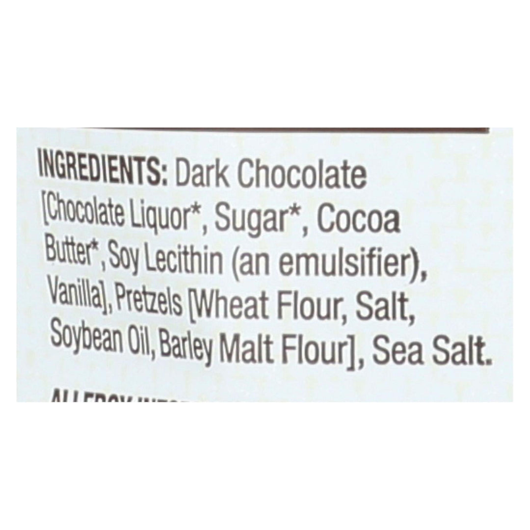 Bark Thins Snacking Dark Chocolate Pretzel - Sea Salt - Case Of 9 - 10 Oz. - Maras Green