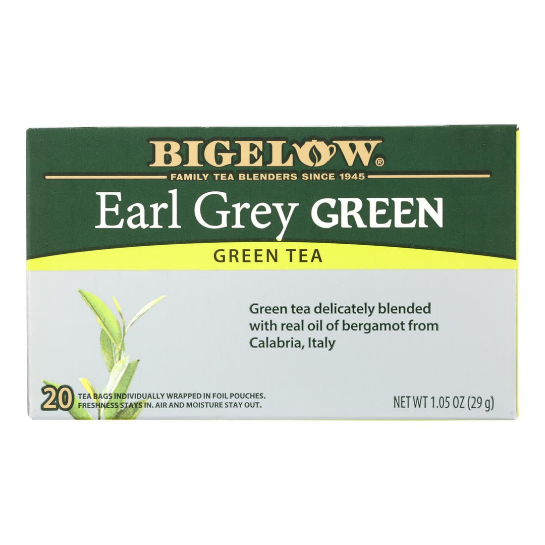 Bigelow Tea Green Tea - Earl Grey - Case of 6 - 20 BAG - Maras Green