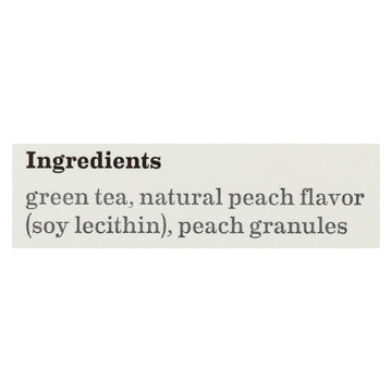Bigelow Tea Green Tea - With Peach - Case Of 6 - 20 Bag - Maras Green
