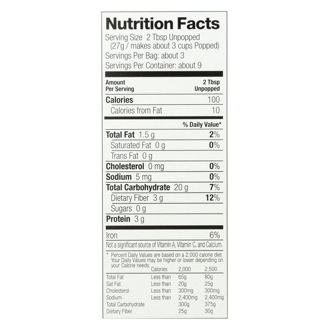 Black Jewell, Microwave Popcorn - Case Of 6 - 8.7 Oz - Maras Green