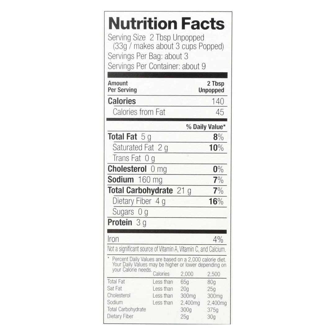 Black Jewell Microwave Popcorn - Natural - Case Of 6 - 10.5 Oz. - Maras Green