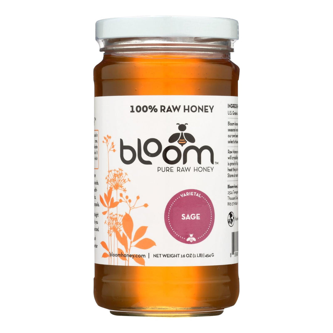 Bloom Honey - Honey - Sage - Case Of 6 - 16 Oz. - Maras Green