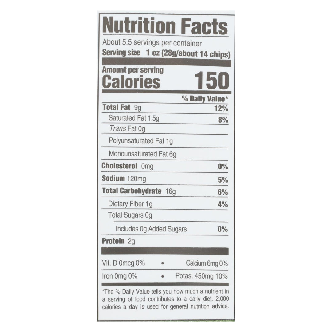 Boulder Canyon - Avocado Oil Canyon Cut Potato Chips - Sea Salt - Case Of 12 - 5.25 Oz. - Maras Green