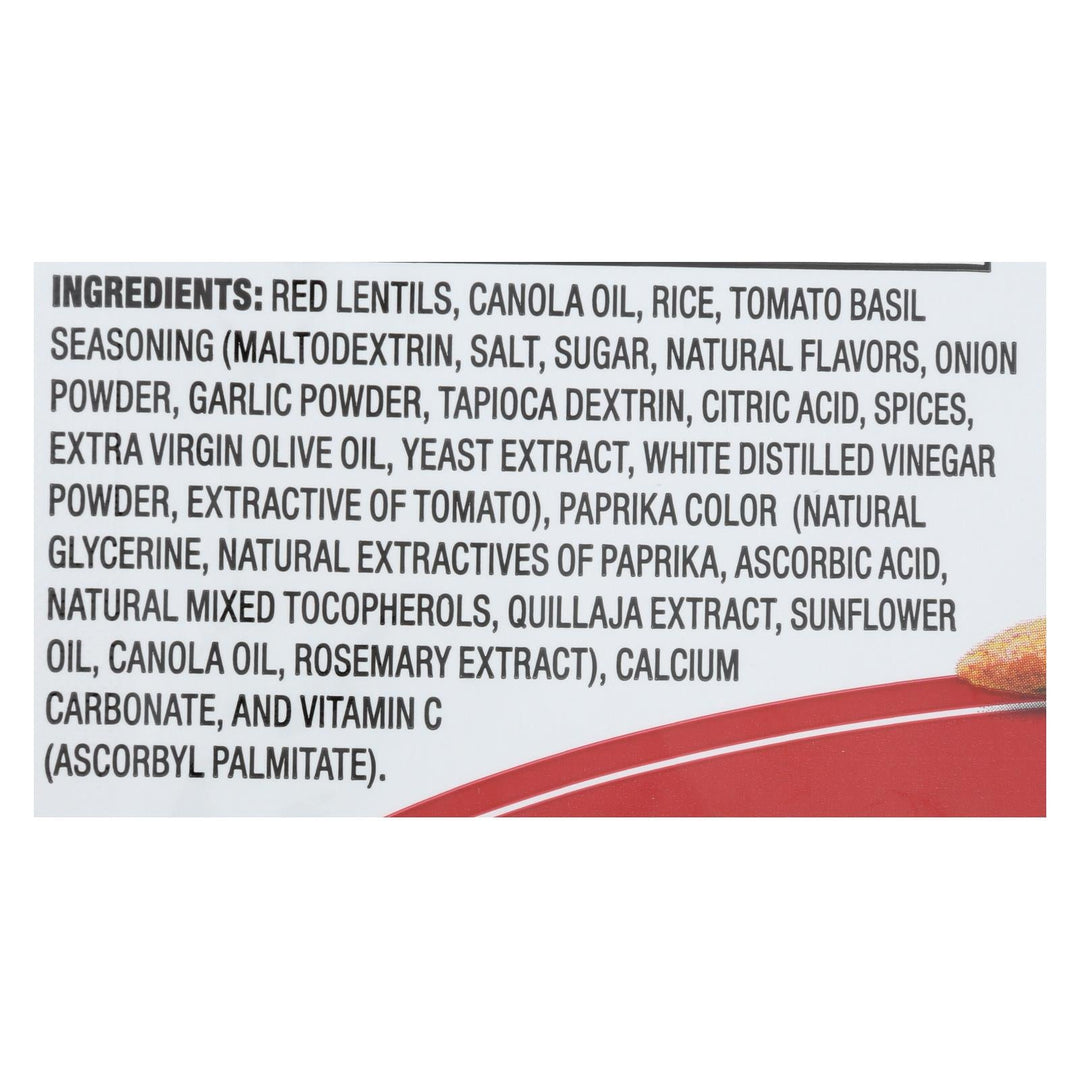 Calbee Snapea Crisp - Lentil Snaps - Tomato Basil - Case Of 12 - 3 Oz - Maras Green