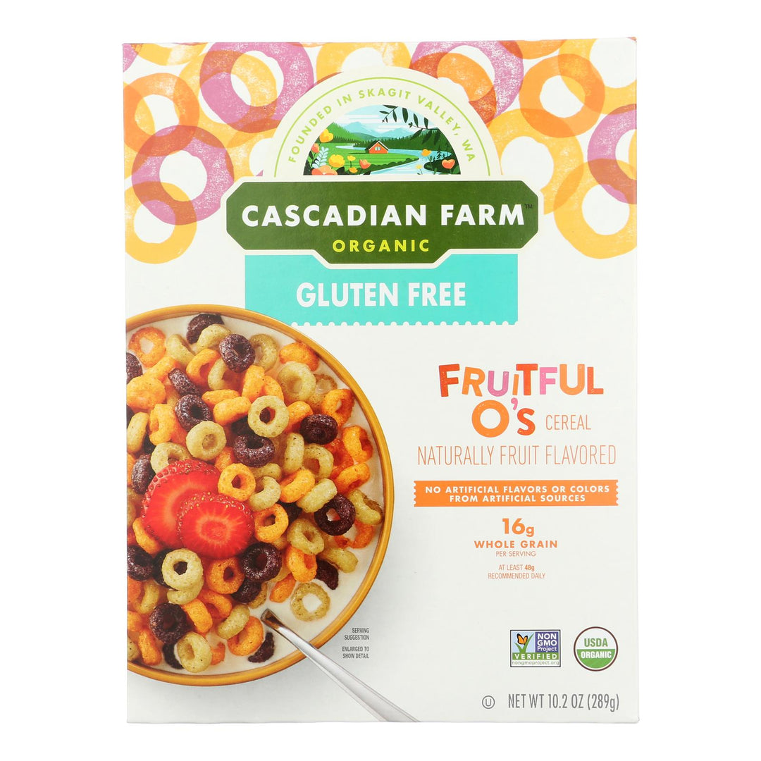 Cascadian Farm Organic Cereal - Fruitful Os - Case of 10 - 10.2 oz - Maras Green