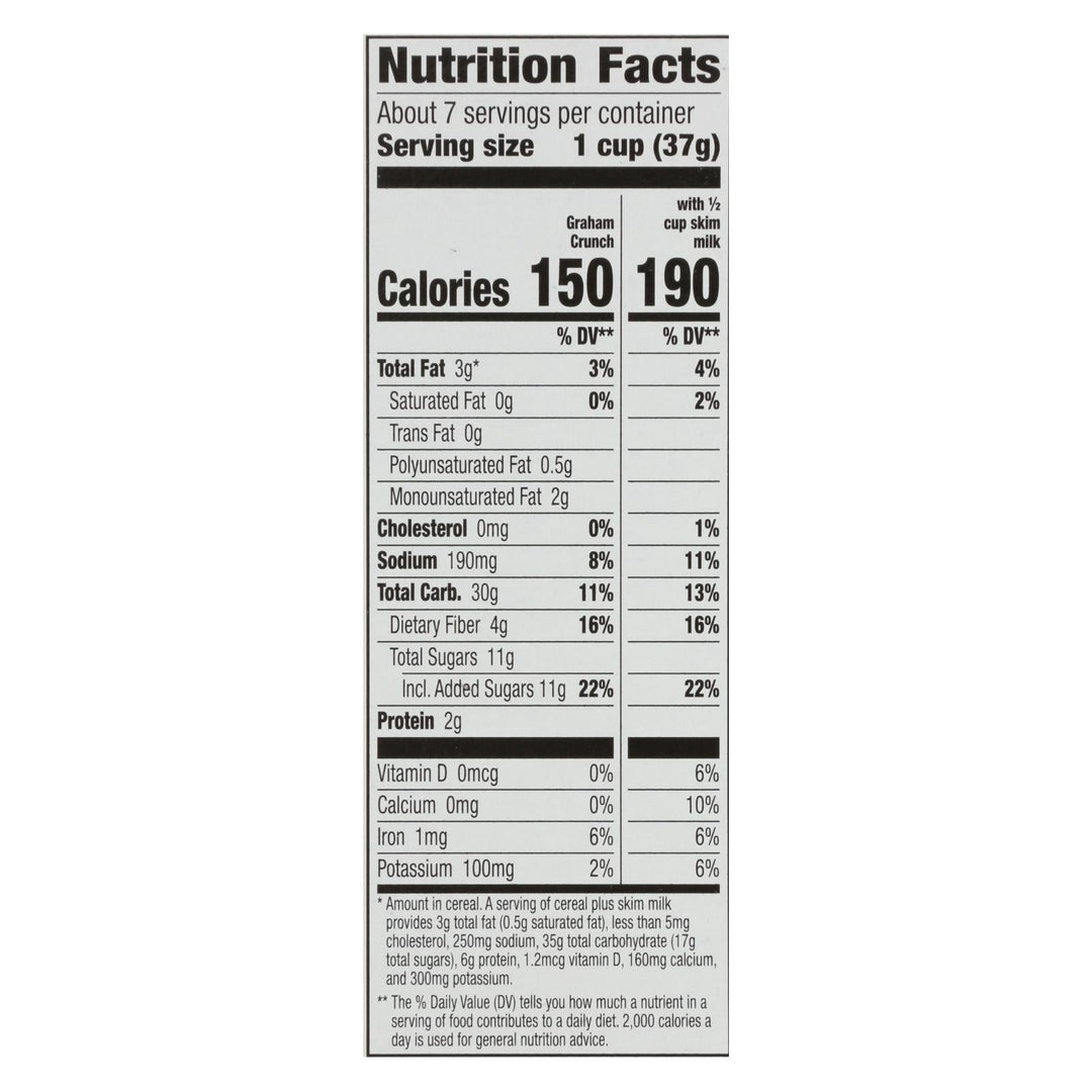 Cascadian Farm Organic Cereal - Graham Crunch - Case Of 10 - 9.6 Oz - Maras Green