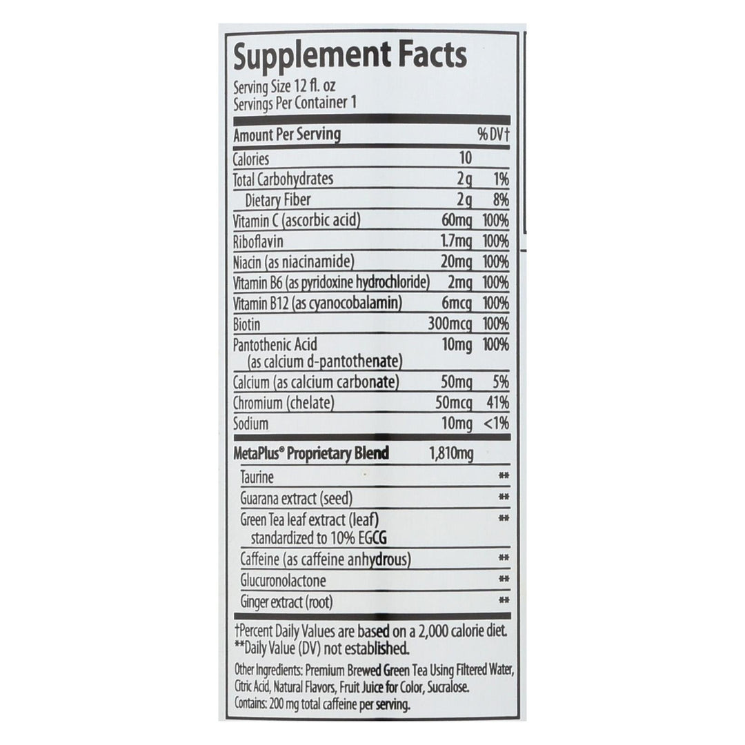 Celcius Live Fit Peach Mango Non - carbonated Green Tea - Case Of 12 - 12 Fz - Maras Green