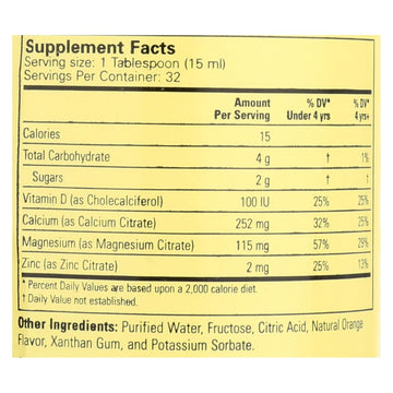 Childlife Liquid Calcium With Magnesium Natural Orange - 16 Fl Oz - Maras Green