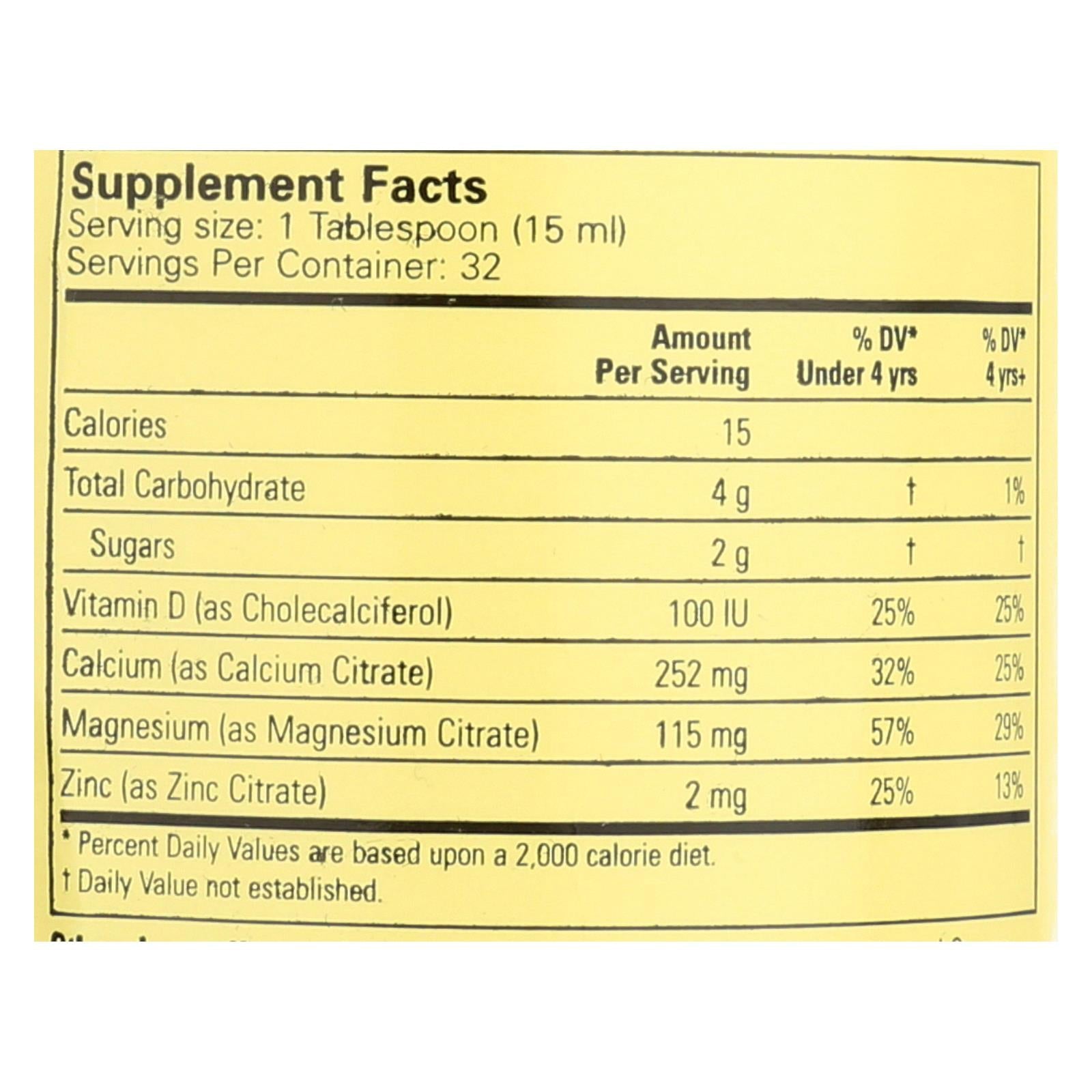 Childlife Liquid Calcium With Magnesium Natural Orange - 16 Fl Oz - Maras Green