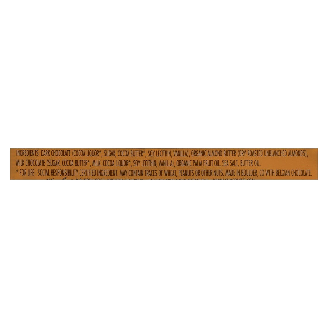 Chocolove - Cup Almond Butter Dark Chocolate - Case Of 10 - 1.2 Ounces - Maras Green