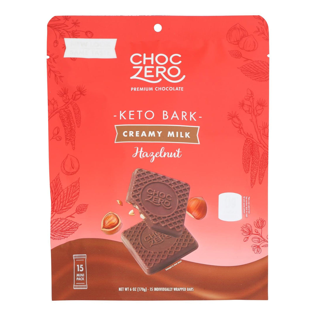 Choczero - Keto Brk Milk Chocolate Hazelnt - Case Of 12 - 6 Oz - Maras Green