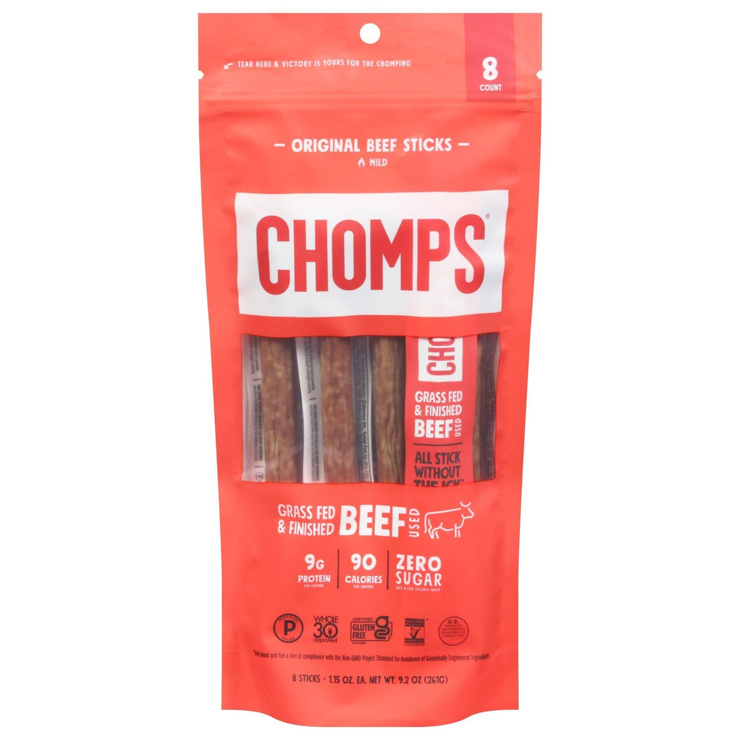 Chomps - Beef Sticks Original - Case Of 8 - 8/1.15 Z - Maras Green