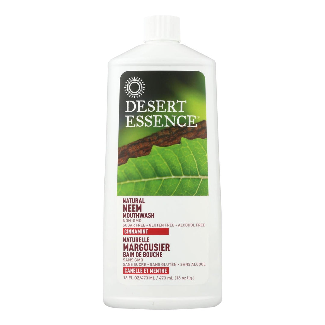 Desert Essence - Mouthwash - Natural Neem - Cinnamint - 16 Oz - Maras Green