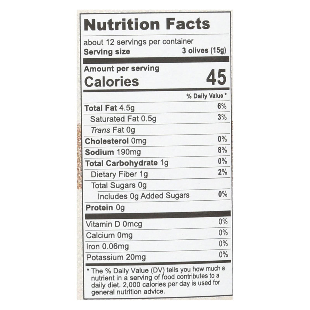 Divina - Organic Kalamata Olives - Case Of 6 - 6.35 Oz. - Maras Green