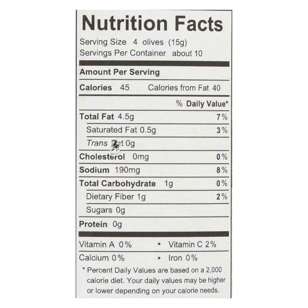 Divina - Organic Pitted Kalamata Olives - Case Of 6 - 6 Oz. - Maras Green