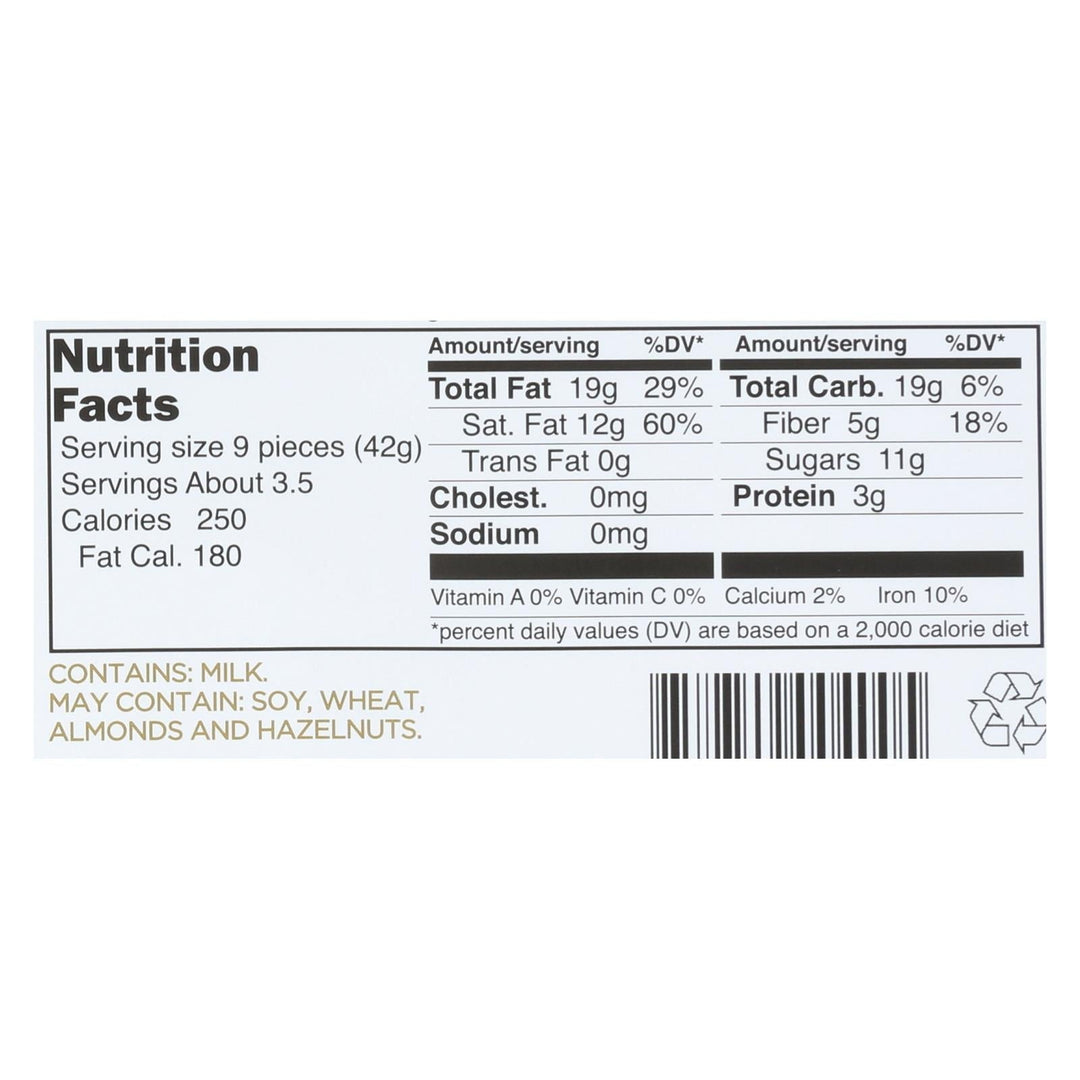 Divine Baking Bar - 70 Percent Bittersweet Chocolate - 5.3 Oz Bar - Case Of 12 - Maras Green