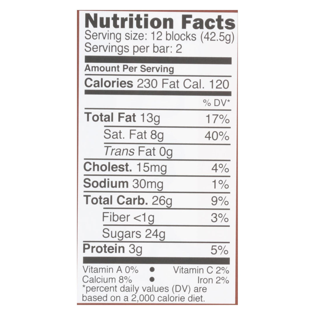 Divine - Bar Milk Chocolate - Case Of 12 - 3 Oz - Maras Green