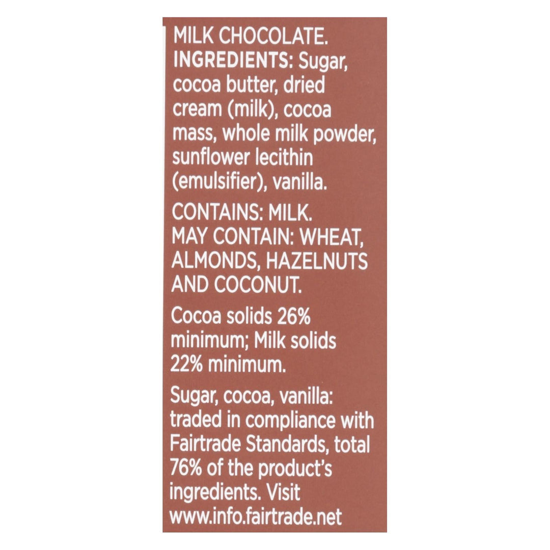 Divine - Bar Milk Chocolate - Case Of 12 - 3 Oz - Maras Green