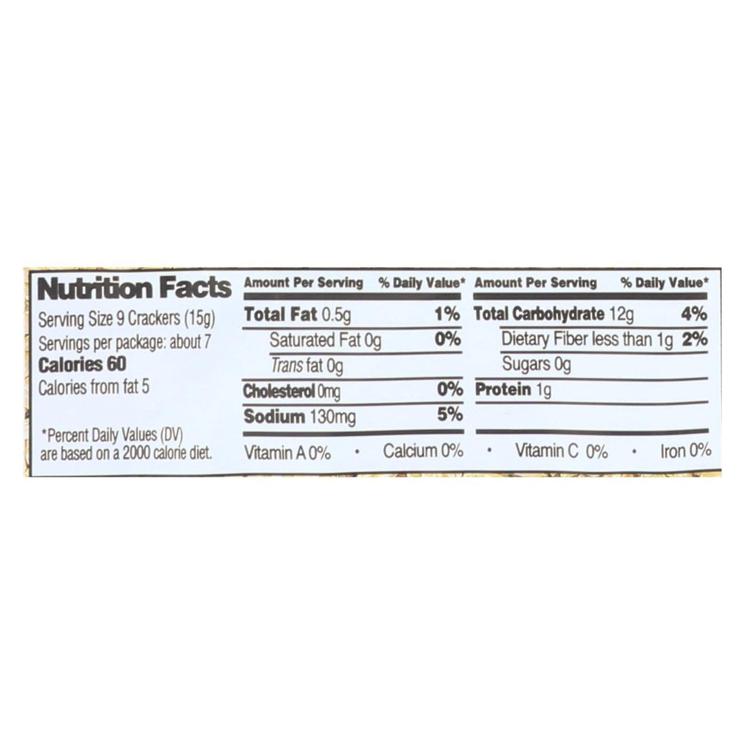 Edward And Sons Brown Rice Snaps - Tamari Sesame - Case Of 12 - 3.5 Oz. - Maras Green