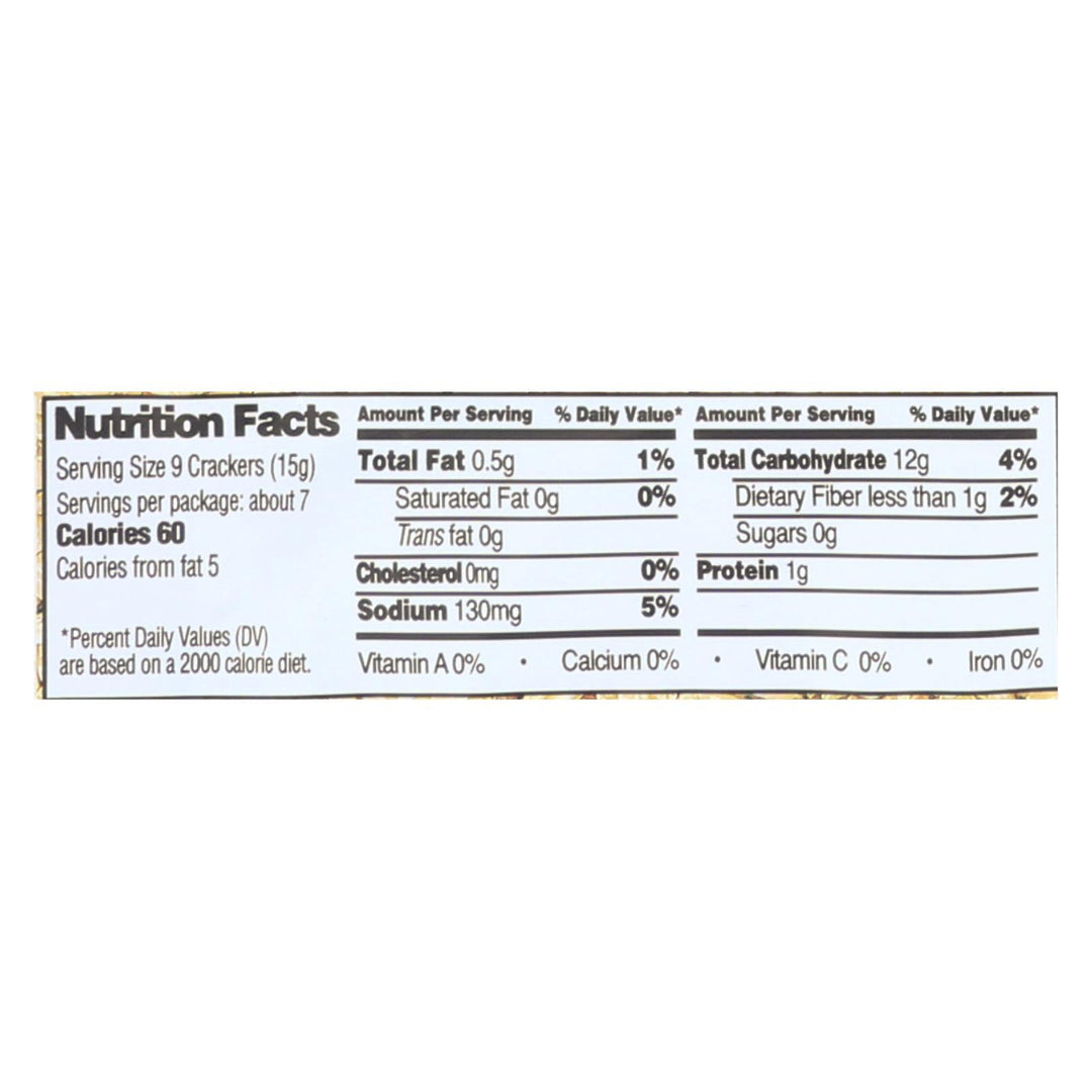 Edward And Sons Brown Rice Snaps - Tamari Sesame - Case Of 12 - 3.5 Oz. - Maras Green