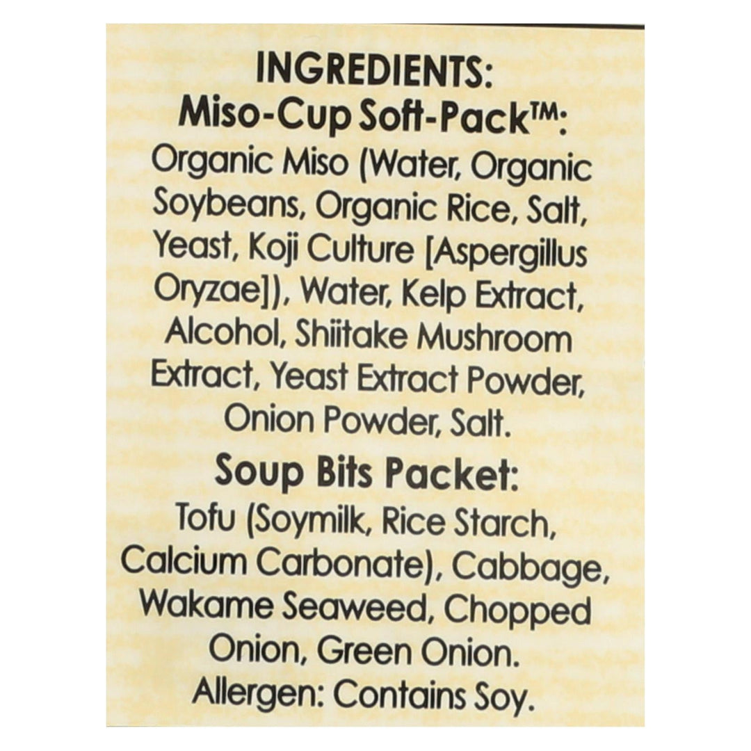 Edward And Sons Miso Cup Soup - Japanese Restaurant Style - Case Of 6 - 2.9 Oz. - Maras Green